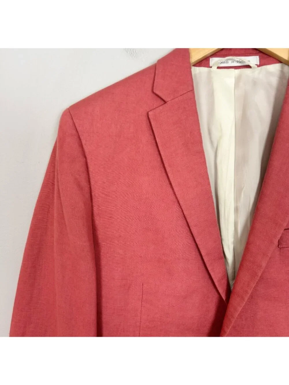 Ralph Lauren Coral Pink 100% Linen Blazer Jacket Sport Coat Size Boy’s Youth 18